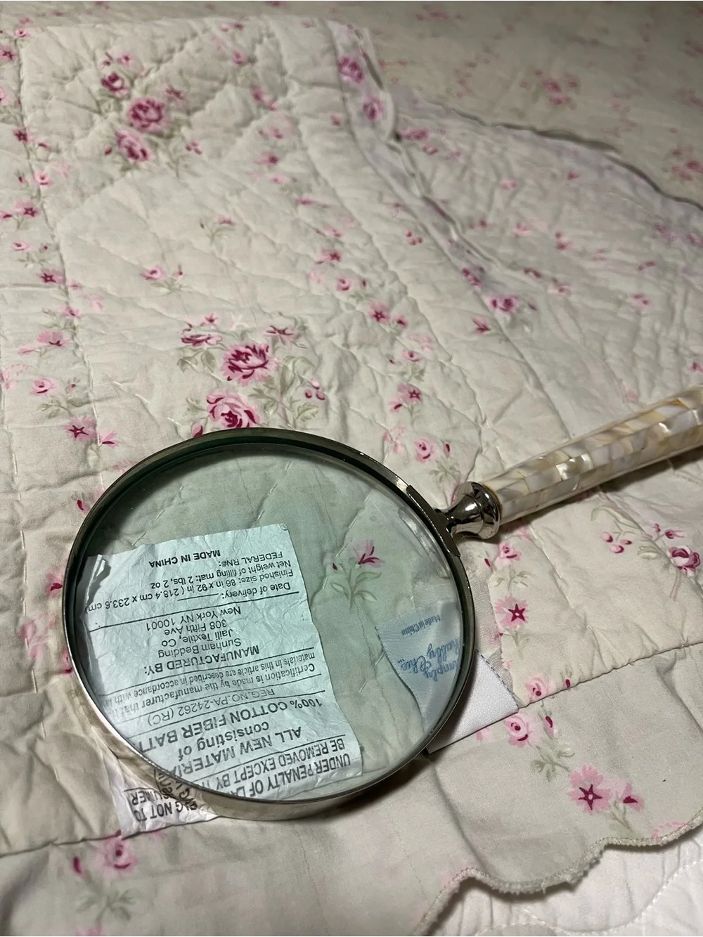 Simply, Shabby Chic rose trellis green  QUEEN quilt 🌸